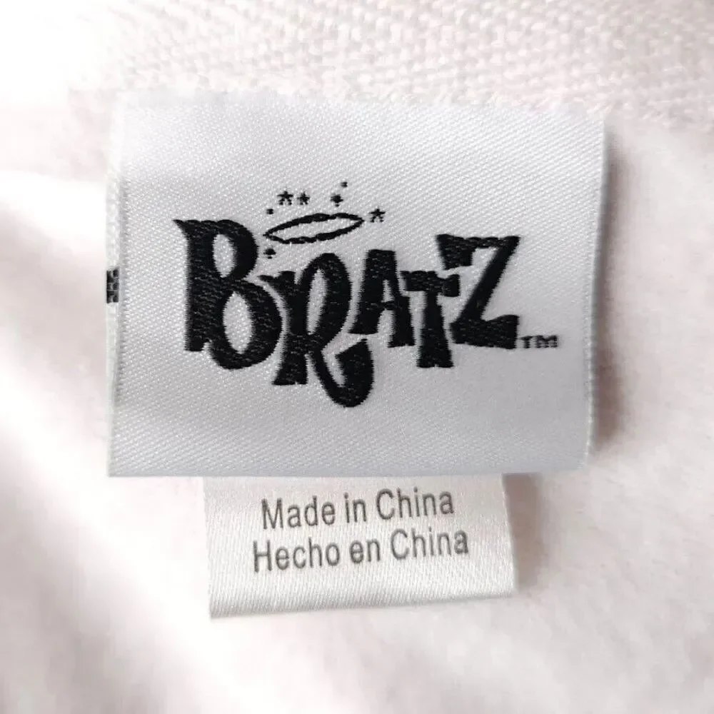 Bratz Sweatshirt Hoodie Mens Size Large White Fashion Dolls Animated TV Show